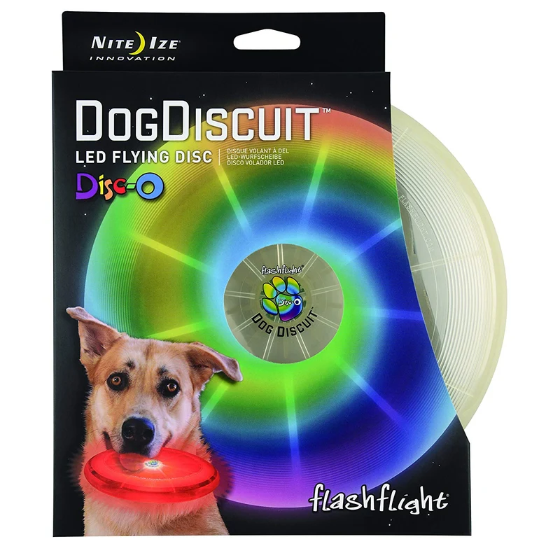 Nite Ize Flashflight, Discuit Disco de perro - Frisbee de disco volador con luz LED - Nuevo