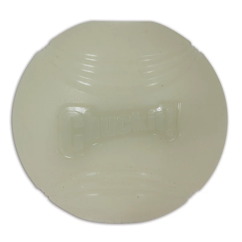 ChuckIt Max Glow - Juego de 4 pelotas de juguete para perro, tamaño mediano