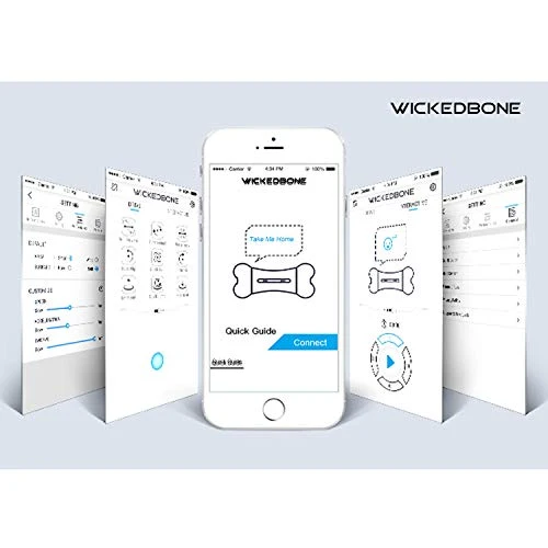 Wickedbone Smart Bone, juguetes automáticos e interactivos para perros, cachorros y gatos, control de aplicaciones, seguro y duradero, mantiene a tus mascotas entretenidas todo el día