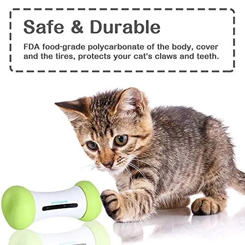 Wickedbone Smart Bone, juguetes automáticos e interactivos para perros, cachorros y gatos, control de aplicaciones, seguro y duradero, mantiene a tus mascotas entretenidas todo el día