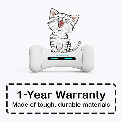 Wickedbone Smart Bone, juguetes automáticos e interactivos para perros, cachorros y gatos, control de aplicaciones, seguro y duradero, mantiene a tus mascotas entretenidas todo el día
