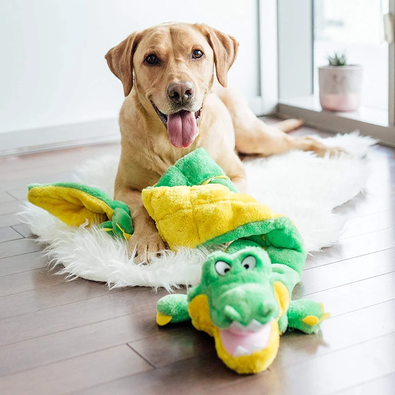 Kyjen Gator - Alfombra de peluche, diseño de cachorros