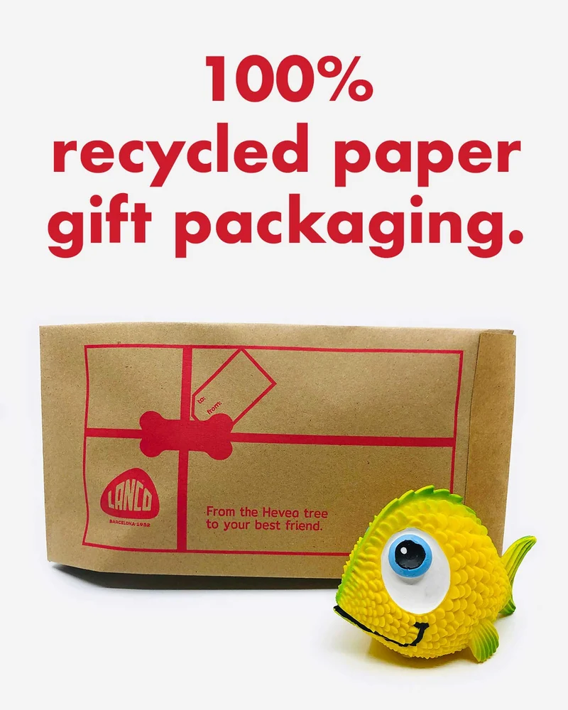 Juguete para perros de pez sensorial. 100% caucho natural (látex). Sin plomo ni productos químicos. Cumple con los mismos estándares de seguridad que los juguetes para niños. Suave, apretado. El mejor juguete para perros pequeños o medianos y perros.