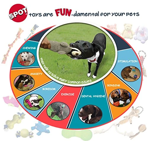 Juguete para perros Skinneeez Crinklers, duradero, sin relleno, antiarrugas, SPOT por Ethical Pet