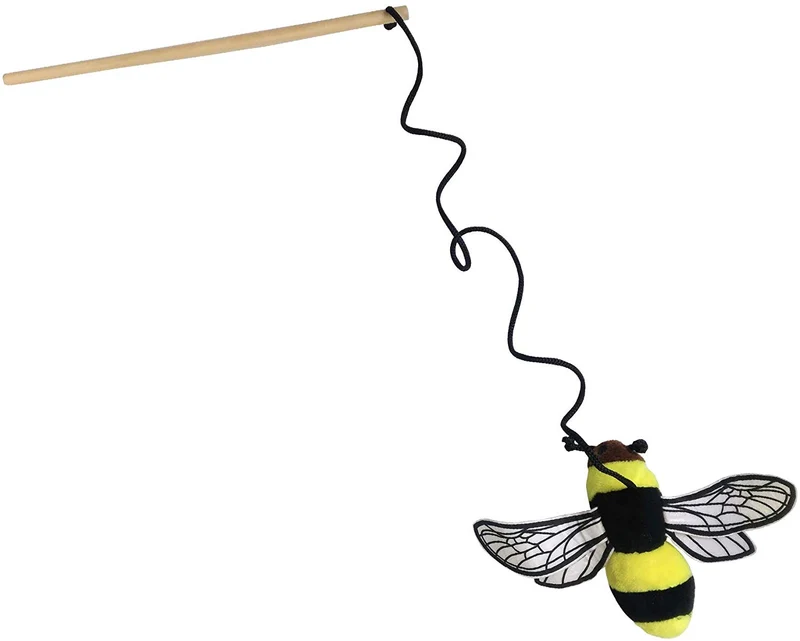 Meowijuana - Juguete de abeja para gatito y temporizador, rellenable