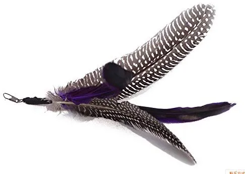 Highland granjas seleccione hecho a mano pluma natural juguete de gato da Bird – Juego de recambios interactivo gato y gatito juguete
