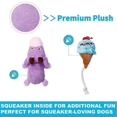 Juguetes para cachorros Toozey Paquete de 7 juguetes duraderos para perros pequeños. Juguetes de cuerda de masticar para perros y juguetes de masticar de peluche con bolsa de lavandería. Juguete de algodón natural para perros pequeños y cachorros