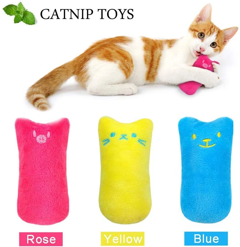 AINOLWAY Juguetes de gato interactivos divertidos para gatito gatito gato gato mimbre dentición masticar 3 piezas