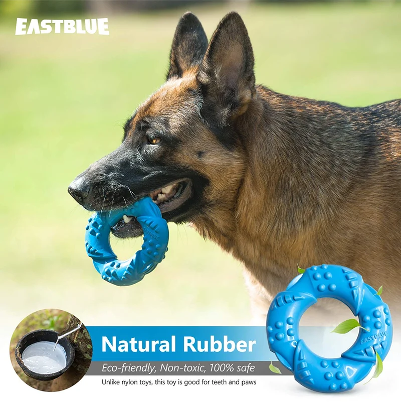 EASTBLUE Dog Chew Toy For Aggressive Chewers: Ultra-Tough Natural Rubber Puppy Chew Toy Nearly Indestructible For Medium And Large Breed