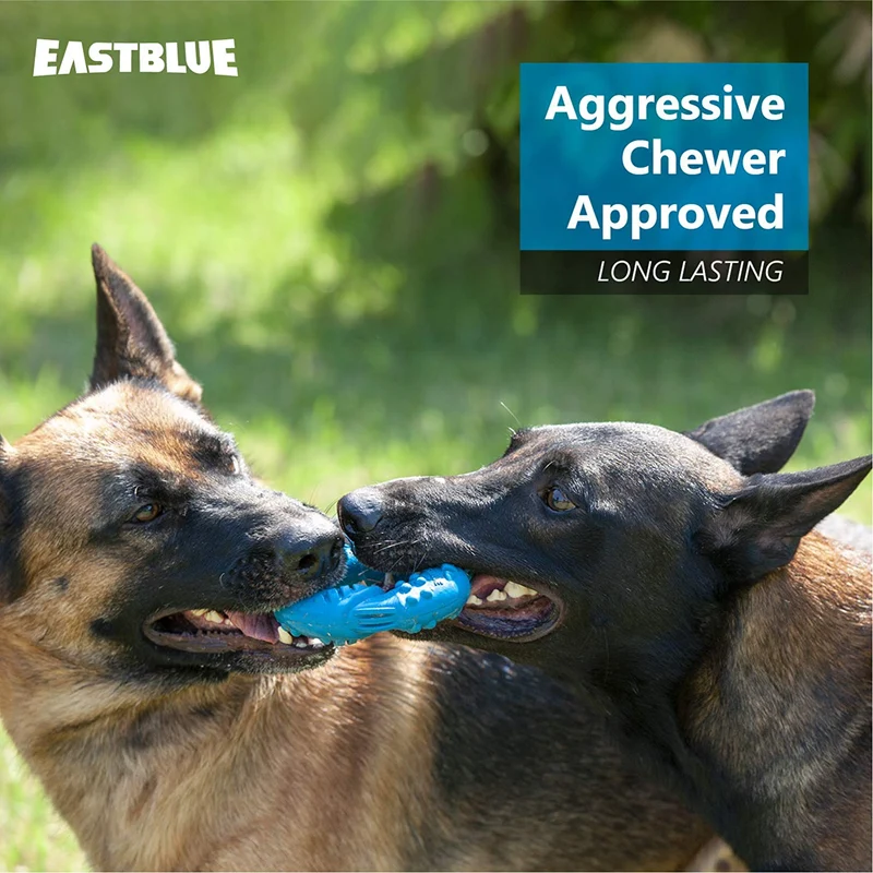 EASTBLUE Dog Chew Toy For Aggressive Chewers: Ultra-Tough Natural Rubber Puppy Chew Toy Nearly Indestructible For Medium And Large Breed