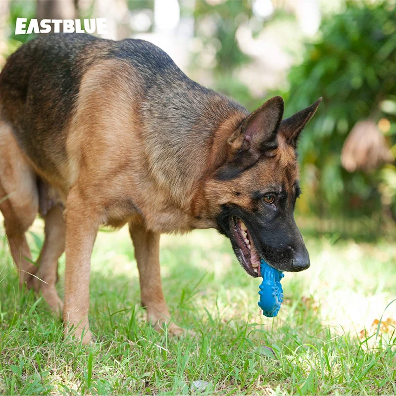 EASTBLUE Dog Chew Toy For Aggressive Chewers: Ultra-Tough Natural Rubber Puppy Chew Toy Nearly Indestructible For Medium And Large Breed