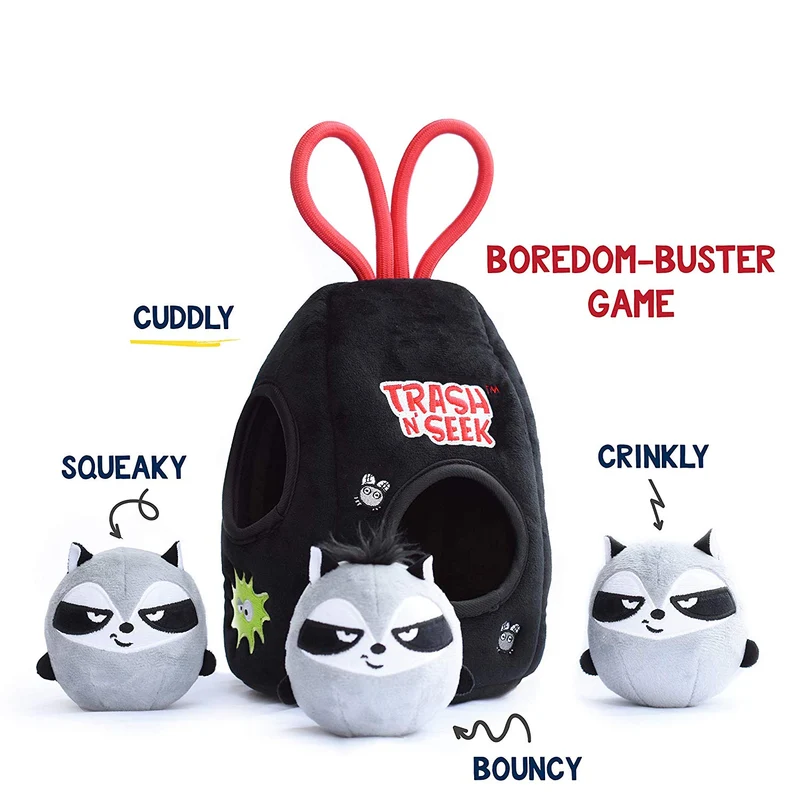 Bulltug – Ocultar y buscar peluche perro juguete – interactivo Squeaky Puzzle – Boredom Buster Juego – diseñado para perros pequeños, medianos y grandes
