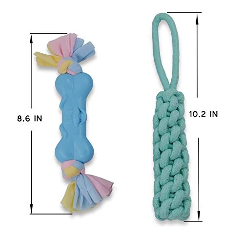 PEUPET Juguetes de dentición para cachorros, juguetes para masticar para perros con cuerda de algodón para cachorros y perros pequeños