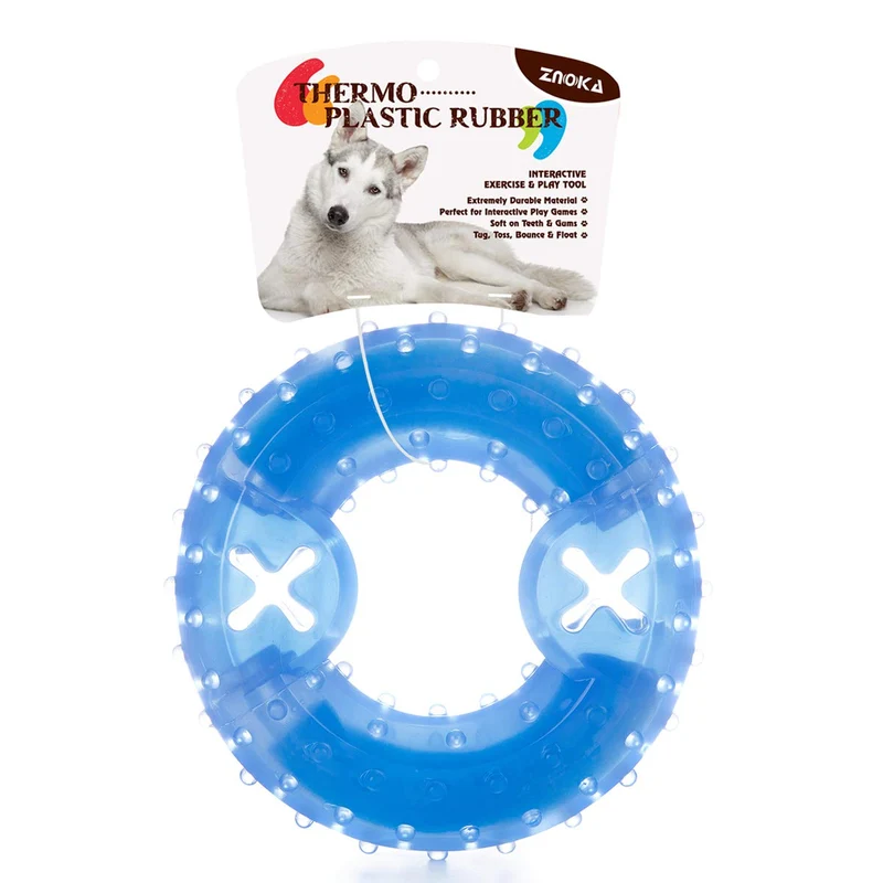 ZNOKA Pet Products Arctic Freeze Fetch Food Cooling Teether Chew Toy