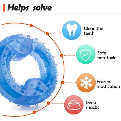 ZNOKA Pet Products Arctic Freeze Fetch Food Cooling Teether Chew Toy