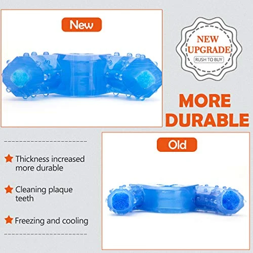 ZNOKA Pet Products Arctic Freeze Fetch Food Cooling Teether Chew Toy