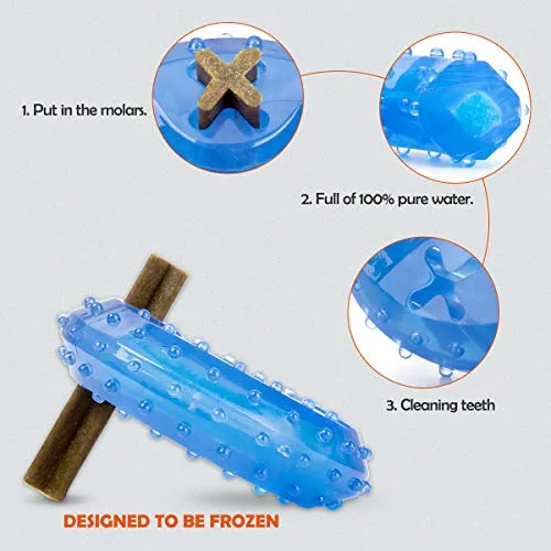 ZNOKA Pet Products Arctic Freeze Fetch Food Cooling Teether Chew Toy