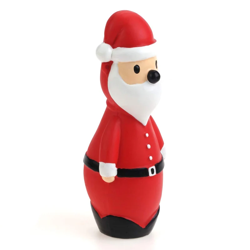 Chiwava - Juego de 3 juguetes de Navidad para perros interactivos, de látex, con diseño de Papá Noel