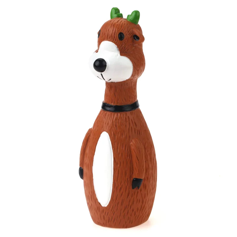 Chiwava - Juego de 3 juguetes de Navidad para perros interactivos, de látex, con diseño de Papá Noel