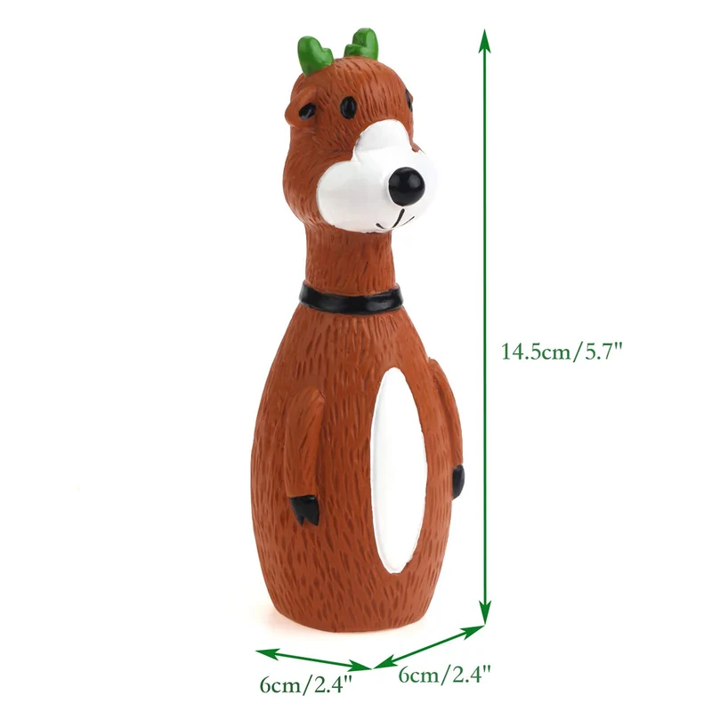 Chiwava - Juego de 3 juguetes de Navidad para perros interactivos, de látex, con diseño de Papá Noel