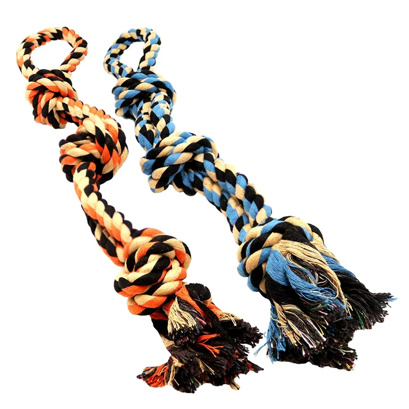 BK PRODUCTS LLC Juguetes para perros para masticadores agresivos, juego de 2 cuerdas para perros XL resistentes, juguete para cachorros de raza grande, perros medianos y grandes para masticar, dentición, Tug of War