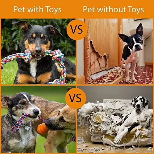 BK PRODUCTS LLC Juguetes para perros para masticadores agresivos, juego de 2 cuerdas para perros XL resistentes, juguete para cachorros de raza grande, perros medianos y grandes para masticar, dentición, Tug of War