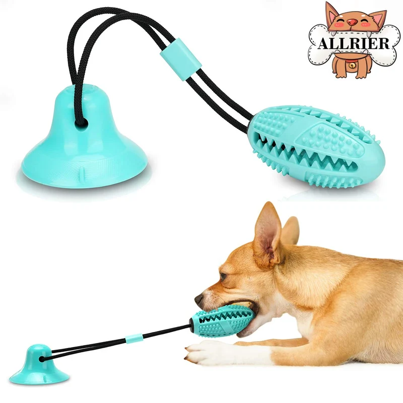 Juguetes para masticar perros Allrier, para masticar agresivos, para adiestramiento de cachorros y perros, juguetes de cuerda de dentición para aburrimiento, rompecabezas para perros, juguetes de bola dispensadora de alimentos para perros pequeños y grand