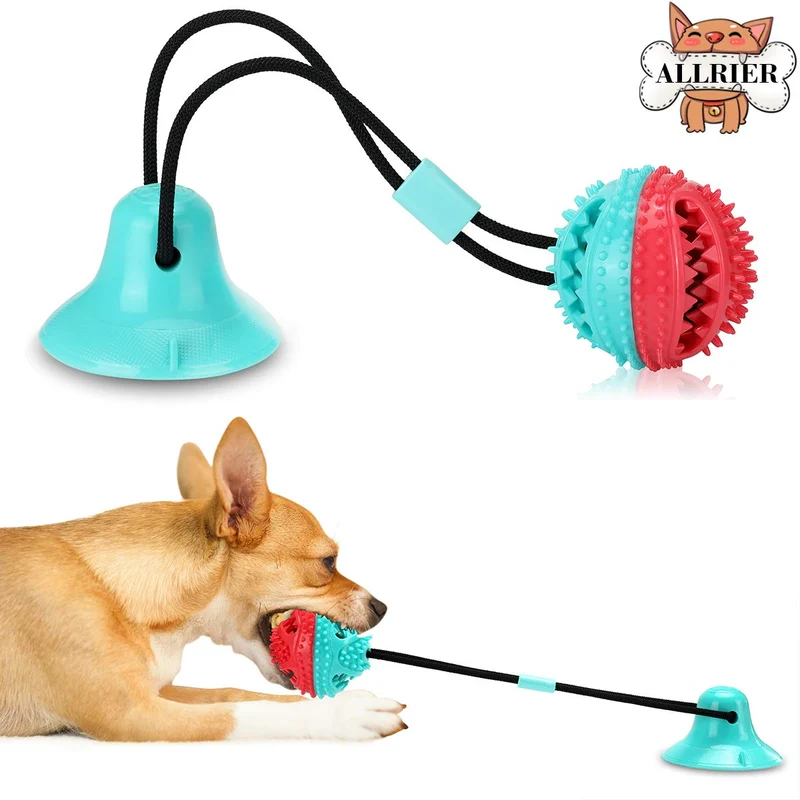 Juguetes para masticar perros Allrier, para masticar agresivos, para adiestramiento de cachorros y perros, juguetes de cuerda de dentición para aburrimiento, rompecabezas para perros, juguetes de bola dispensadora de alimentos para perros pequeños y grand