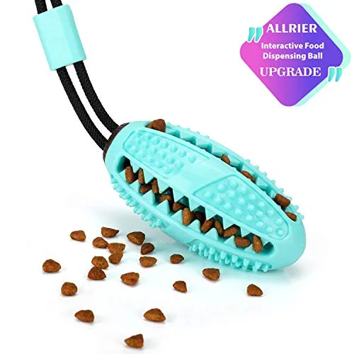 Juguetes para masticar perros Allrier, para masticar agresivos, para adiestramiento de cachorros y perros, juguetes de cuerda de dentición para aburrimiento, rompecabezas para perros, juguetes de bola dispensadora de alimentos para perros pequeños y grand