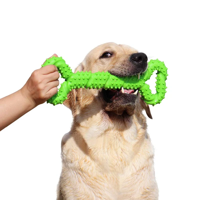 LECHONG Juguetes para masticar para perros de 13 pulgadas, forma de hueso, juguetes para perros extra grandes con diseño convexo, juguete fuerte para masticadores agresivos, limpieza de dientes para perros medianos y grandes