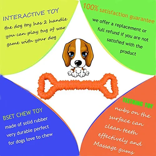 LECHONG Juguetes para masticar para perros de 13 pulgadas, forma de hueso, juguetes para perros extra grandes con diseño convexo, juguete fuerte para masticadores agresivos, limpieza de dientes para perros medianos y grandes