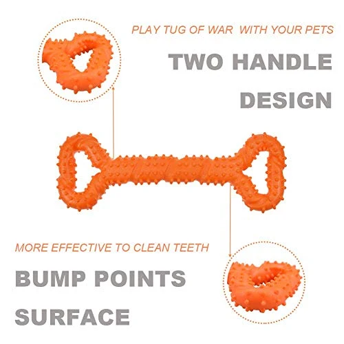 LECHONG Juguetes para masticar para perros de 13 pulgadas, forma de hueso, juguetes para perros extra grandes con diseño convexo, juguete fuerte para masticadores agresivos, limpieza de dientes para perros medianos y grandes