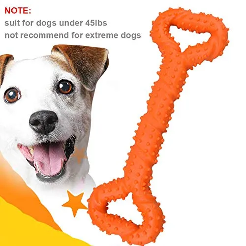 LECHONG Juguetes para masticar para perros de 13 pulgadas, forma de hueso, juguetes para perros extra grandes con diseño convexo, juguete fuerte para masticadores agresivos, limpieza de dientes para perros medianos y grandes