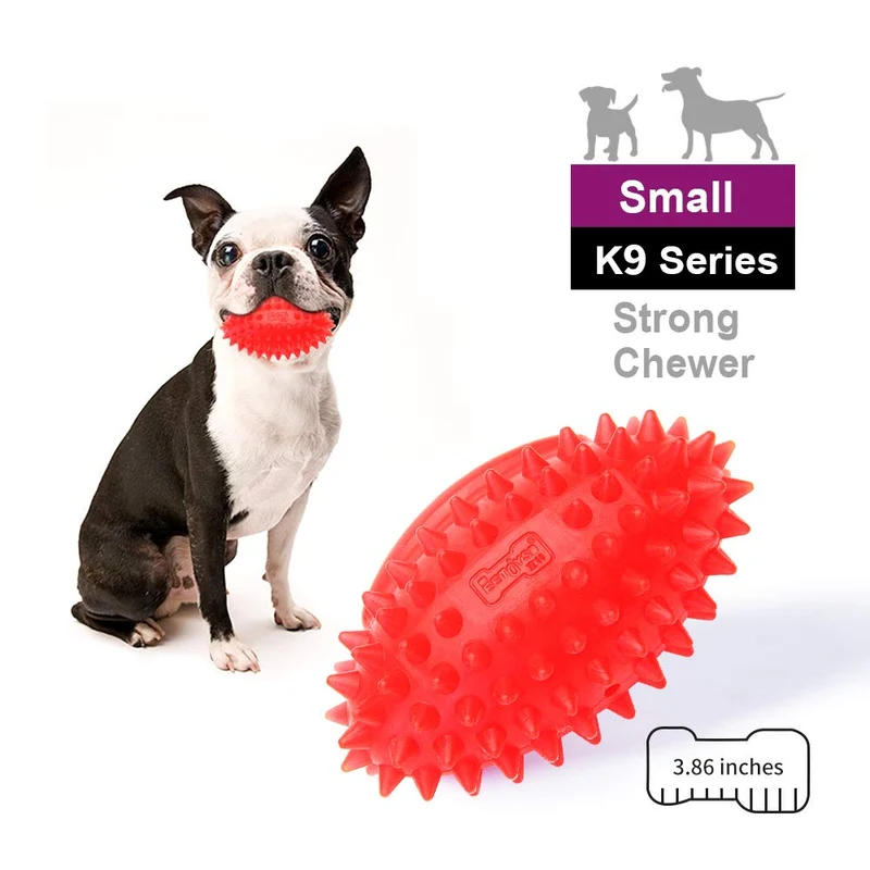 EETOYS K9 Max Juguetes para perros duraderos para masticadores agresivos, reemplazo de por vida garantizado, no tóxico, de goma TPE, dispensador de golosinas, bola para perros pequeños y medianos