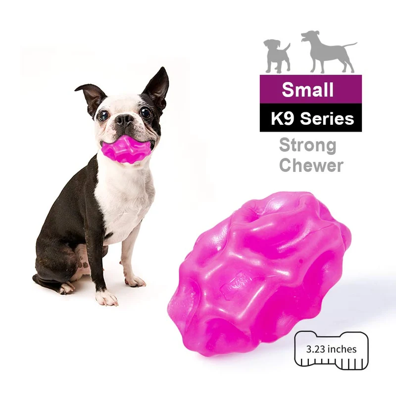 EETOYS K9 Max Juguetes para perros duraderos para masticadores agresivos, reemplazo de por vida garantizado, no tóxico, de goma TPE, dispensador de golosinas, bola para perros pequeños y medianos