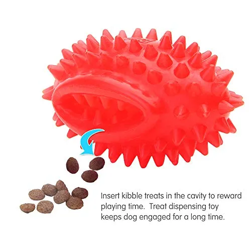 EETOYS K9 Max Juguetes para perros duraderos para masticadores agresivos, reemplazo de por vida garantizado, no tóxico, de goma TPE, dispensador de golosinas, bola para perros pequeños y medianos