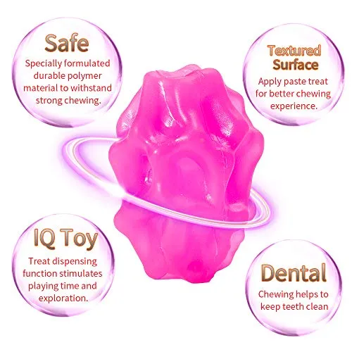 EETOYS K9 Max Juguetes para perros duraderos para masticadores agresivos, reemplazo de por vida garantizado, no tóxico, de goma TPE, dispensador de golosinas, bola para perros pequeños y medianos