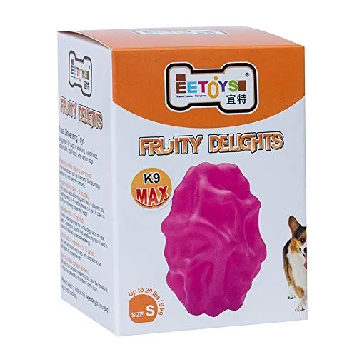 EETOYS K9 Max Juguetes para perros duraderos para masticadores agresivos, reemplazo de por vida garantizado, no tóxico, de goma TPE, dispensador de golosinas, bola para perros pequeños y medianos