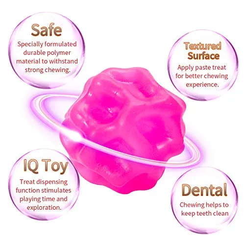 EETOYS K9 Max Juguetes para perros duraderos para masticadores agresivos, reemplazo de por vida garantizado, no tóxico, de goma TPE, dispensador de golosinas, bola para perros pequeños y medianos