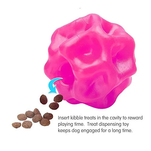 EETOYS K9 Max Juguetes para perros duraderos para masticadores agresivos, reemplazo de por vida garantizado, no tóxico, de goma TPE, dispensador de golosinas, bola para perros pequeños y medianos