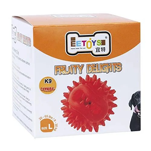 EETOYS K9 Max Juguetes para perros duraderos para masticadores agresivos, reemplazo de por vida garantizado, no tóxico, de goma TPE, dispensador de golosinas, bola para perros pequeños y medianos
