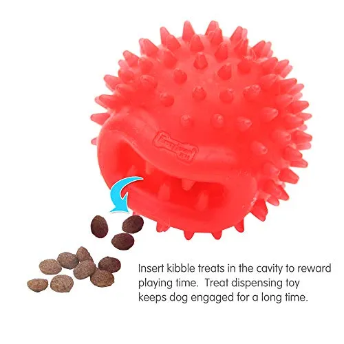 EETOYS K9 Max Juguetes para perros duraderos para masticadores agresivos, reemplazo de por vida garantizado, no tóxico, de goma TPE, dispensador de golosinas, bola para perros pequeños y medianos