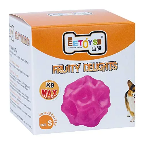 EETOYS K9 Max Juguetes para perros duraderos para masticadores agresivos, reemplazo de por vida garantizado, no tóxico, de goma TPE, dispensador de golosinas, bola para perros pequeños y medianos