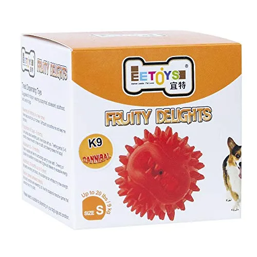 EETOYS K9 Max Juguetes para perros duraderos para masticadores agresivos, reemplazo de por vida garantizado, no tóxico, de goma TPE, dispensador de golosinas, bola para perros pequeños y medianos