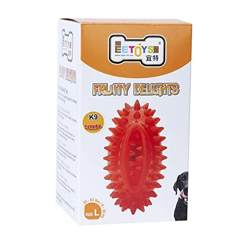 EETOYS K9 Max Juguetes para perros duraderos para masticadores agresivos, reemplazo de por vida garantizado, no tóxico, de goma TPE, dispensador de golosinas, bola para perros pequeños y medianos