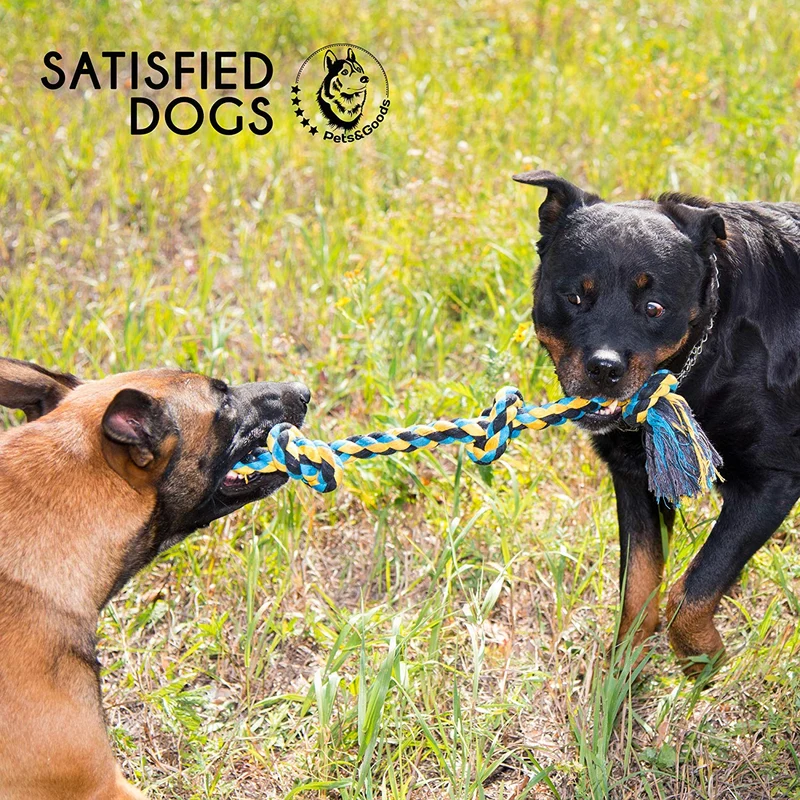 Dog Toys for Aggressive Chewers - Large Dog Toys - 3 Nearly Indestructible Chewing Ropes - Durable Heavy Duty Dental Chew Toys for Big Dogs - Dog Rope Chew Toys - Tug of War Dog Toy - Tough Dog Toys