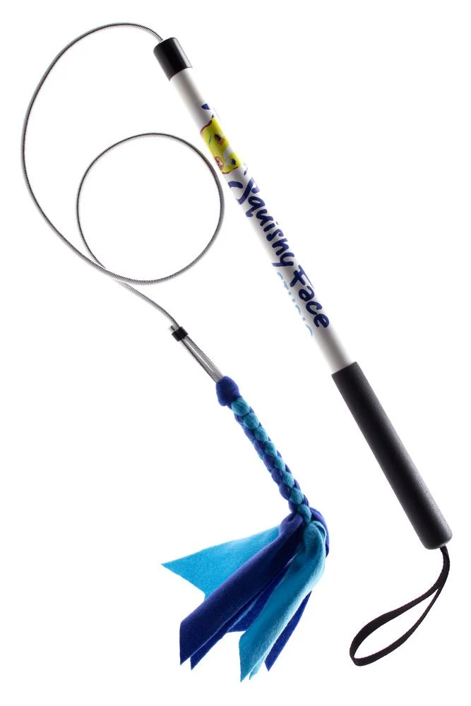 Squishy Face Studio Pole V2 con señuelo de forro polar trenzado – Juguete de perro duradero para divertido entrenamiento y ejercicio de obediencia