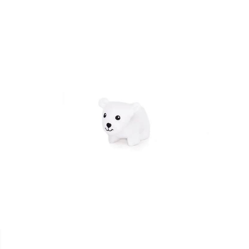 ZippyPaws – Zoo Friends Burrow, interactivo Squeaky Hide y buscar peluche perro juguete, oso polar iglú