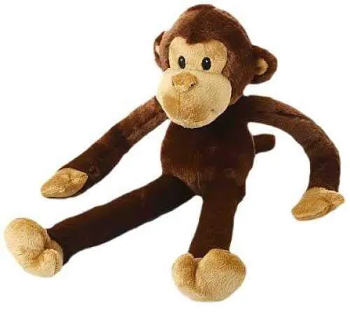 Multipet Swingin - Peluche grande de 22 pulgadas para perro, con brazos y piernas extra largos con chirriadores