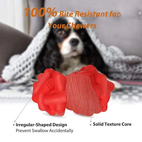 WingPet - Pelotas de goma natural para masticar, duraderas, ideales para entrenamiento al aire libre o juego de ganar, 2.4 pulgadas, paquete de 2